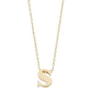 NEW “S” Initial 14K Gold Plated Necklace